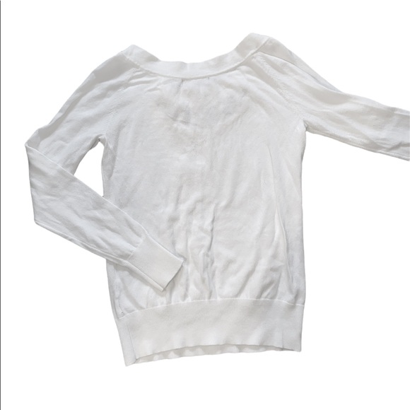 J Lo Beaded Caged White Knit Sweater Small Jennifer Lopez - Picture 2 of 11